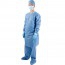 Disposable waterproof gowns of 52 gr: PPE category III, with cotton cuffs and back closure, latex-free (5 units)